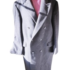 Men's Classic Vintage Double Breasted Wool Overcoat Measurements Available